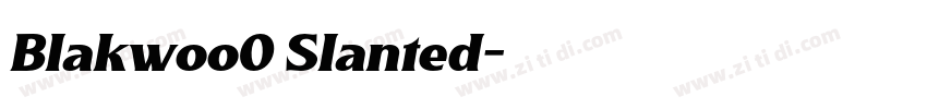 Blakwoo0 Slanted字体转换